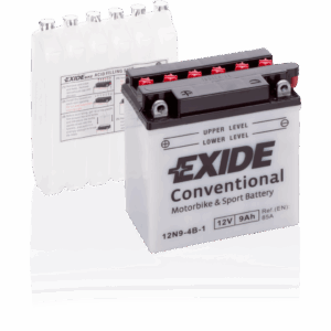 Batería Exide 12N9-4B-1 Moto 12V Conventional. 12V - 9Ah/85A (EN) (135x75x140mm)