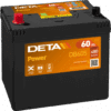 Batería Deta DB605. 12V - 60Ah/480A (EN) Caja D23