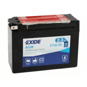 Batería Exide ET4B-BS Moto 12V Agm. 12V - 2,3Ah/35A (EN) (115x40x85mm)