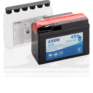 Batería Exide ETR4A-BS Moto 12V Agm. 12V - 2,3Ah/35A (EN) (115x50x85mm)