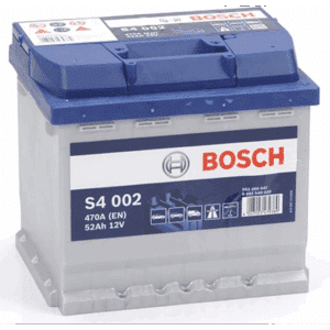 Batería Bosch S4002 S4. 12V - 52Ah/470A (EN) Caja L1