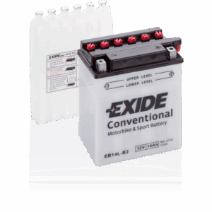 Batería Exide EB14L-B2 Moto 12V Conventional. 12V - 14Ah/145A (EN) (135x90x165mm)