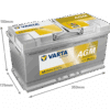 Batería Varta A5 Silver Dynamic Agm. Tecnología AGM. 12V - 95Ah/850A (EN) Caja L5