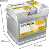 Batería Varta A9 Silver Dynamic AGM 12V 50Ah 540A(EN)