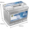 Batería Varta D15 Silver Dynamic. 12V - 63Ah/610A (EN) 563 400 061 316 2 Caja L2