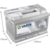Batería Varta D54 Blue Dynamic Efb. Tecnología EFB. 12V - 65Ah/650A (EN) 565 500 065 D84 2 Caja LB3