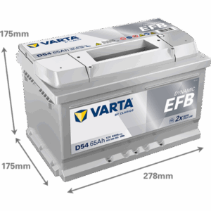 Batería Varta D54 Blue Dynamic Efb. Tecnología EFB. 12V - 65Ah/650A (EN) 565 500 065 D84 2 Caja LB3
