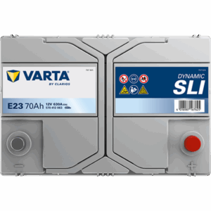 Batería Varta E23 Blue Dynamic. 12V - 70Ah/630A (EN) 570 412 063 313 2 Caja D26L