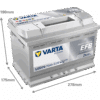 Batería Varta LED70 Dual Purpose Efb. Tecnología EFB. 12V - 70Ah/760A (EN) 930 070 076 B91 2 Caja L3