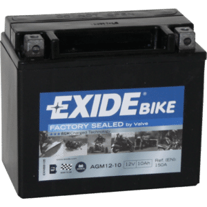 Batería Exide AGM12-10 Moto 12V Agm Ready. Tecnología AGM. 12V - 10Ah/150A (EN) (150x90x130mm)