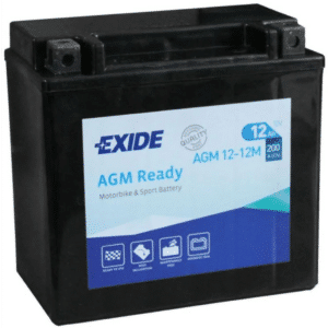 Batería Exide AGM12-12M Moto 12V Agm Ready. Tecnología AGM. 12V - 12Ah/200A (EN) (150x90x145mm)