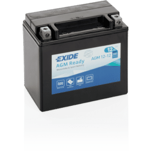 Batería Exide AGM12-12 Moto 12V Agm Ready. Tecnología AGM. 12V - 12Ah/200A (EN) (150x90x145mm)