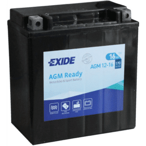 Batería Exide AGM12-16 Moto 12V Agm Ready. Tecnología AGM. 12V - 16Ah/170A (EN) (150x90x160mm)