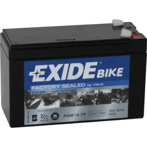 Batería Exide AGM12-7F Moto 12V Agm Ready. Tecnología AGM. 12V - 7Ah/85A (EN) (150x65x95mm)