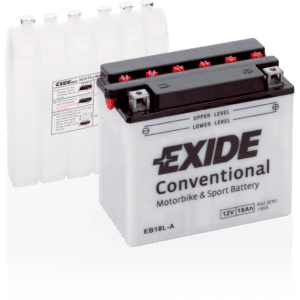 Batería Exide EB18L-A Moto 12V Conventional. 12V - 18Ah/190A (EN) (180x90x160mm)