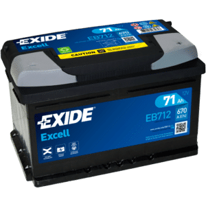 Batería Exide EB712 Excell. 12V - 71Ah/670A (EN) Caja LB3