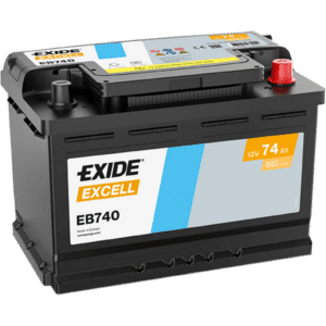 Batería Exide EB740 Excell. 12V - 74Ah/680A (EN) Caja L3