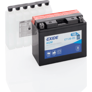 Batería Exide ET12B-BS Moto 12V Agm. Tecnología AGM. 12V - 10Ah/160A (EN) (150x70x130mm)