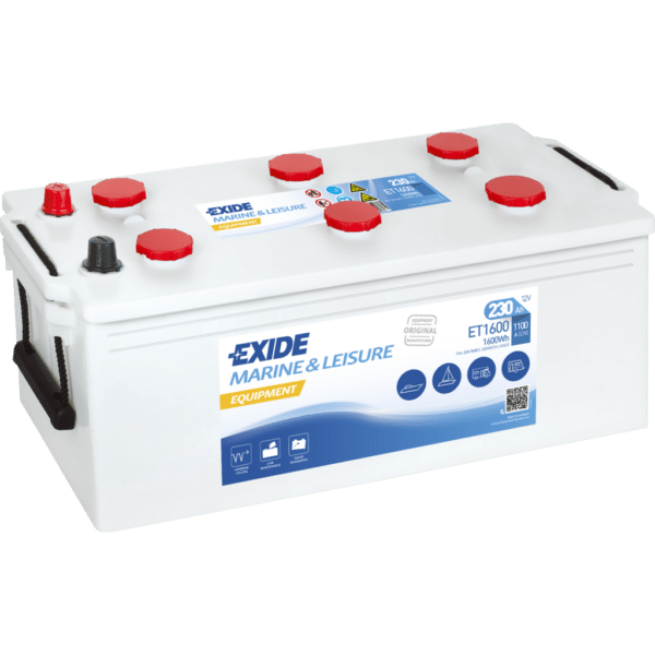 Bater a Exide ET1600 Marina Dual 12V 230Ah 1100A EN Caja C bater-a-exide-et1600-marina-dual-12v-230ah-1100a-en-caja-c