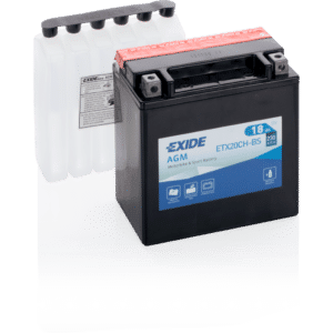 Batería Exide ETX20CH-BS Moto 12V Agm. Tecnología AGM. 12V - 18Ah/230A (EN) (150x90x160mm)