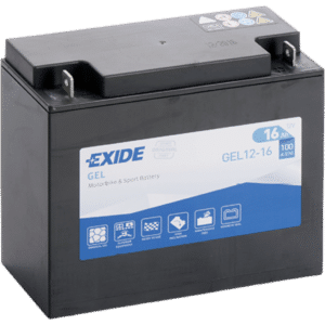 Batería Exide GEL12-16 Moto 12V Agm Ready. Tecnología AGM. 12V - 16Ah/100A (EN) (180x75x165mm)