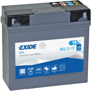 Batería Exide GEL12-19 Moto 12V Agm Ready. Tecnología AGM. 12V - 19Ah/170A (EN) (185x80x170mm)