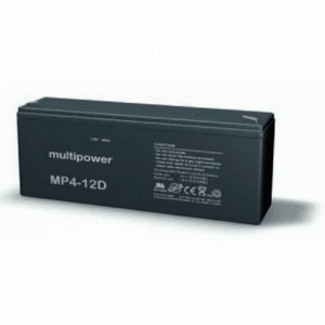 Batería Multipower MP4-12D. Tecnología AGM. 12V - 4Ah (195x47x76mm)