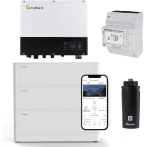 Kit inversor híbrido Growatt SPH 4000 4kW con bateria 7.68 kWh