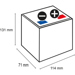 Batería Varta YTX7L-4/YTX7L-BS Motocicleta. 12V - 6Ah (114x71x131mm)